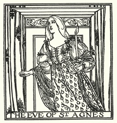 Illustration till dikter av John Keats: Agnes-kvällen (litografi) av Robert Anning Bell