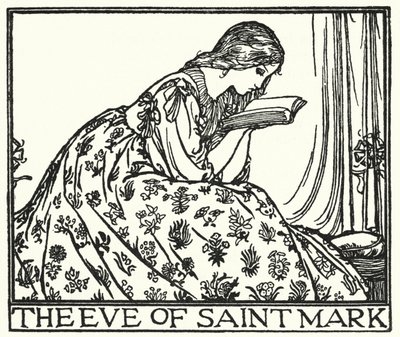 Illustration till dikter av John Keats: The Eve of St Mark (litho) av Robert Anning Bell