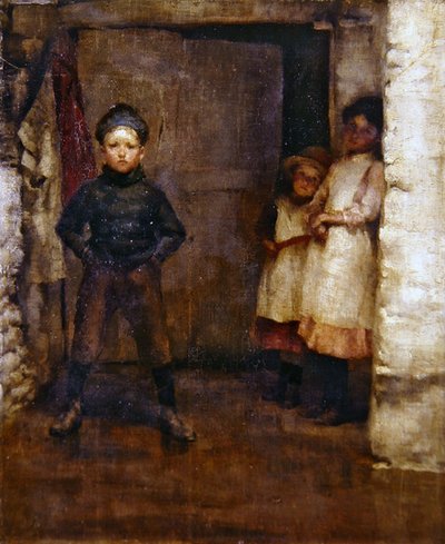 I dörröppningen (olja på duk) av Robert Anning Bell