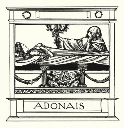 Shelley: Adonais (litografi) av Robert Anning Bell