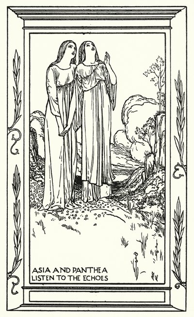 Shelley: Prometheus Unbound (litografi) av Robert Anning Bell
