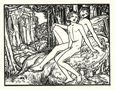 Shelley: Prometheus Unbound (litografi) av Robert Anning Bell