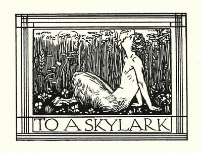 Shelley: Till en sånglärka (lito) av Robert Anning Bell