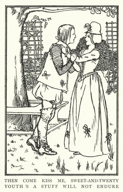 Kom då och kyss mig, söt-och-tjugo, ungdom är en grej som inte kommer att tåla (litho) av Robert Anning Bell
