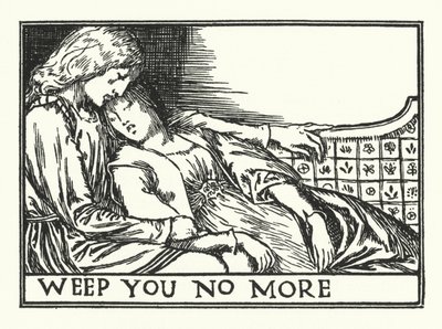 Gråt dig inte mer (litho) av Robert Anning Bell