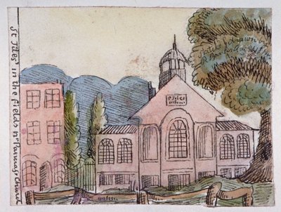 Church of St Giles in the Fields, St Pancras, London, 1814. av Robert Banks