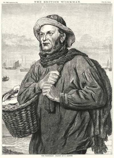 Fiskaren (gravyr) av Robert Barnes