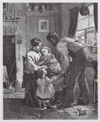 Det sjuka barnet (gravyr) av Robert Barnes