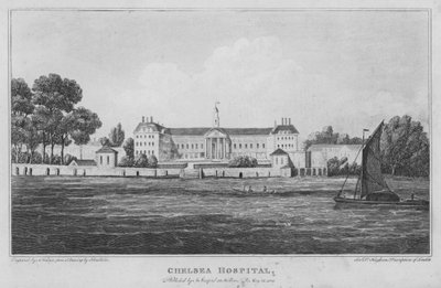 Chelsea Hospital (gravyr) av Robert Blemell (after) Schnebbelie