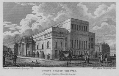 Covent Garden Theatre (gravyr) av Robert Blemell (after) Schnebbelie