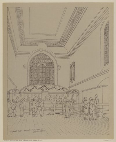 Guildhall Chapel, City of London av Robert Blemell (after) Schnebbelie