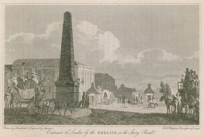 Ingång till London vid obelisken på Surrey Road av Robert Blemell Schnebbelie