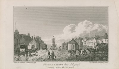 Ingång till London från Islington av Robert Blemell Schnebbelie
