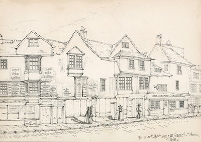 Fenchurch Street, London, 1817 (bläck på papper) av Robert Blemell Schnebbelie