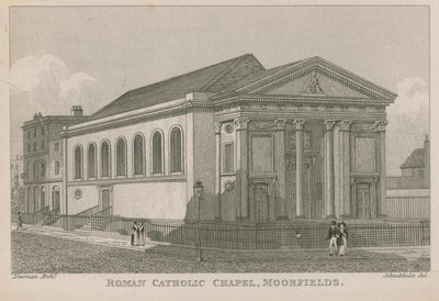Romersk-katolskt kapell i Moorfields av Robert Blemell Schnebbelie