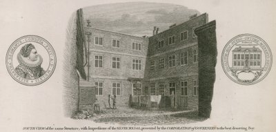 Södervy av Queen Elizabeths Free Grammar School, St Saviour