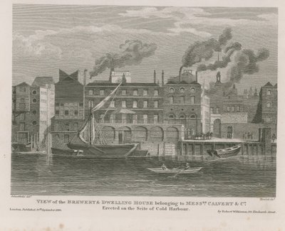 Vy över bryggeriet och bostadshuset av Robert Blemell Schnebbelie