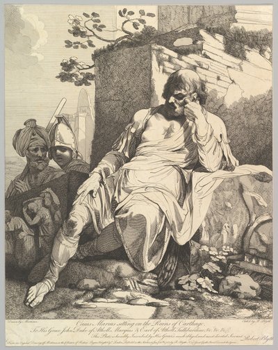 Caius Marius på ruinerna av Kartago, 20 januari 1782. av Robert Blyth