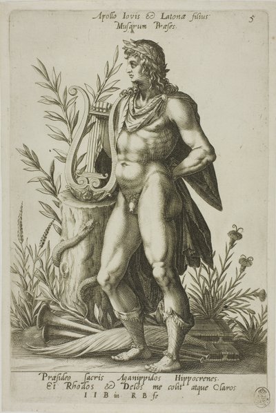 Apollo, tallrik 5 från Parnassus Biceps av Robert Boissard