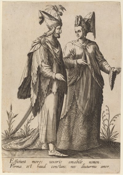 De påverkar en hustrus seder..., 1597. av Robert Boissard