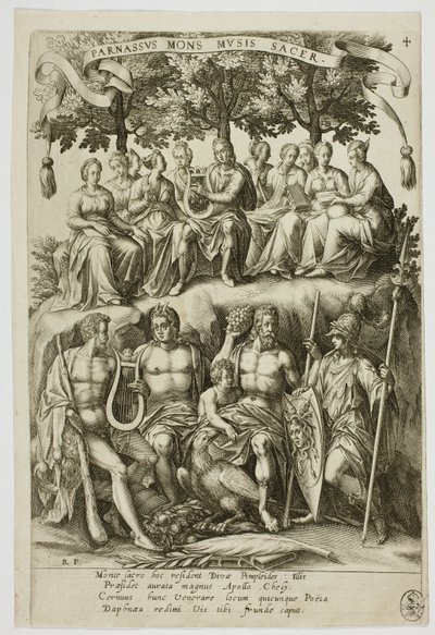 Parnassus, platta 4 från Parnassus Biceps av Robert Boissard