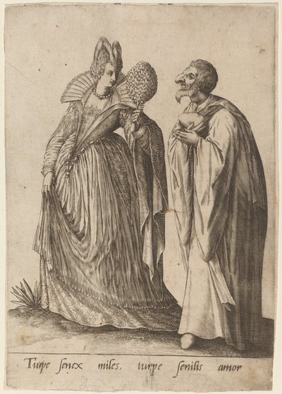 En vanärad gammal soldat..., 1570-1650. av Robert Boissard