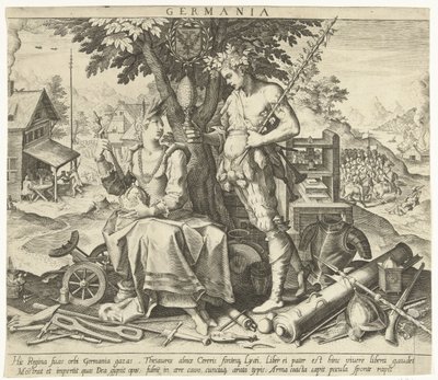 Tyskland Germania (titel på objekt) Allegorier över europeiska länder (serietitel) av Robert Bossart