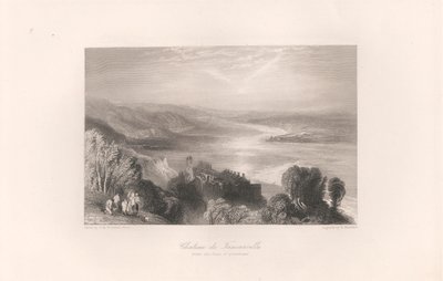Chateau de Tancarville, med staden Quilleboeuf av Robert Brandard