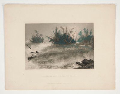 The Rapids Above the Falls of Niagara, illustration för Nathaniel Parker Willis av Robert Brandard