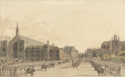 Westminster, under drottning Carolines rättegång av Robert Bremmel Schnebbelie