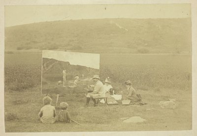 Konstnärens son, Barrett Browning, ca 1885-1889. av Robert Browning