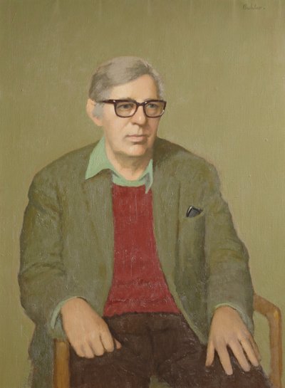 Laurie Lee (1914-97) ca 1970-talet (olja på duk) av Robert Buhler