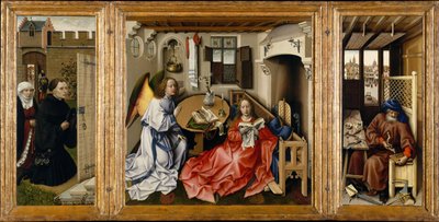 Bebådelsen Mérode altartavla, ca 1428-1432 av Robert Campin