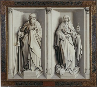 Marias och Josefs äktenskap. Omvänd av Robert Campin