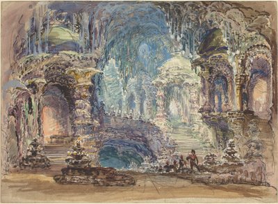Fantastiska paviljonger i en grotta av Robert Caney