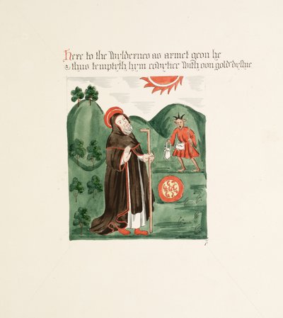 Ms. New Coll 380, f39r. Antikviteterna från Cathedral Church of Saint Mary, Carlisle, ritade av Robert Carlile, 1795 (penna och bläck och wc på papper) av Robert Carlile