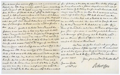 Brev från Robert Clive till Thomas Pelham-Holles, 23 februari 1757. av Robert Clive