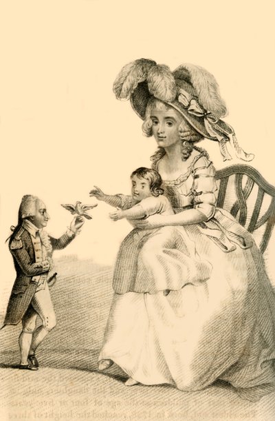 Greve Joseph Boruwlaski, den hyllade polska dvärgen, 1822. av Robert Cooper