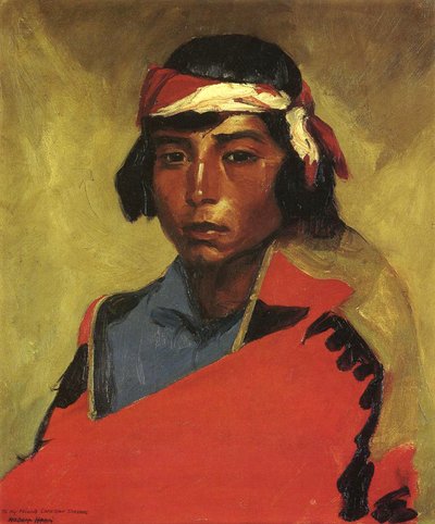 Pojke från Tesuque Pueblo, 1916 av Robert Cozad Henri