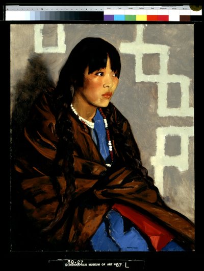 Indian Girl (Julianita) (olja på duk) av Robert Cozad Henri