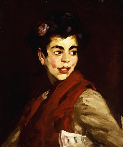 Newsgirl - Madrid, 1908 av Robert Cozad Henri