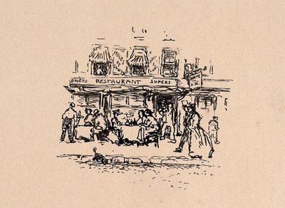 Där vi åt i Quartier Latin, Paris, 1896 av Robert Cozad Henri