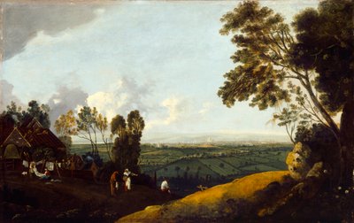 Utsikt över London från Highgate, ca 1775 (olja på duk) av Robert Crone