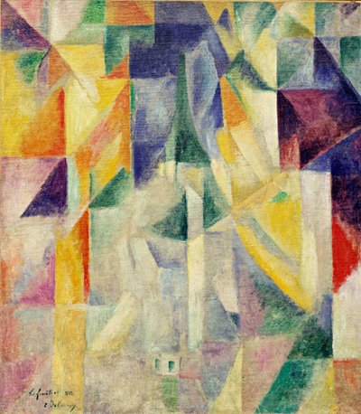 Windows. Målning av Robert Delaunay (1885-1941), enkaustisk på duk av Robert Delaunay