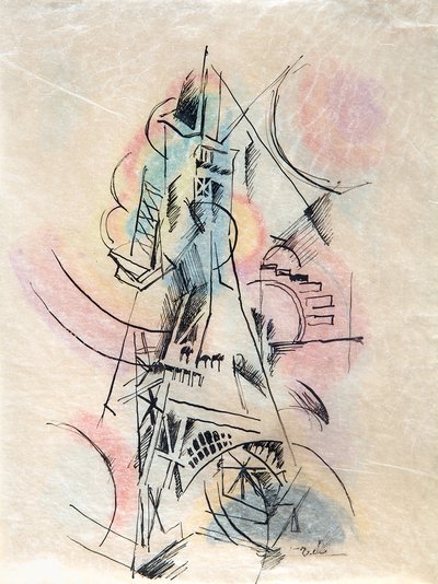 Studie för La Tour Eiffel, ca. 1911. av Robert Delaunay