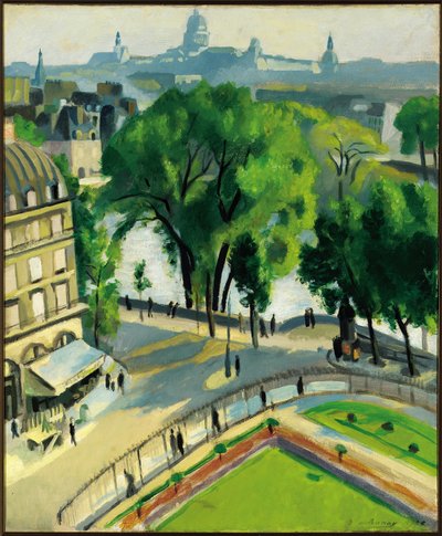 Utsikt över Quai du Louvren av Robert Delaunay