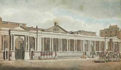 Carlton House, Pall Mall (penna och bläck och akvarell) av Robert Dighton
