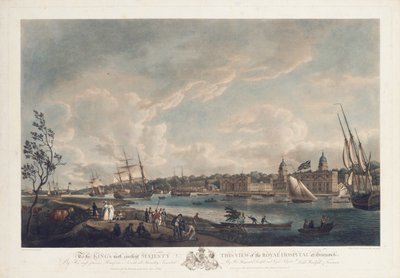 Utsikt över Royal Hospital i Greenwich, 1793 av Robert Dodd