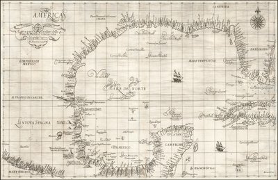 1646 års karta över Mexikanska golfen av Robert Dudley av Robert Dudley
