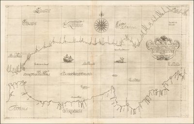 1646 års karta över västra Medelhavet och Gibraltar av Robert Dudley av Robert Dudley
